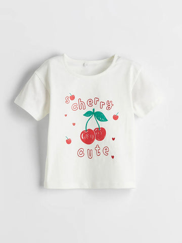 Baby Girl's “So Cherry Cute” Graphic T‑Shirt