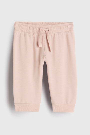 Toddler Light Pink Cotton Jogger Sweatpant