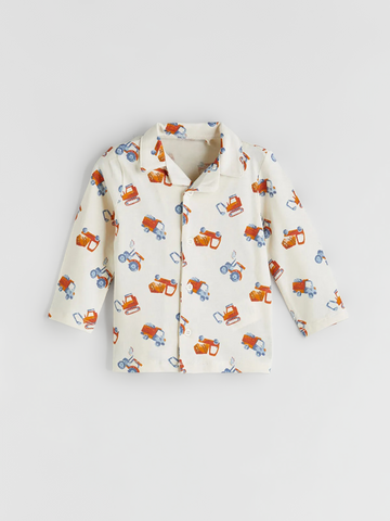 Full Sleeve Cotton T-shirt | Light Beige