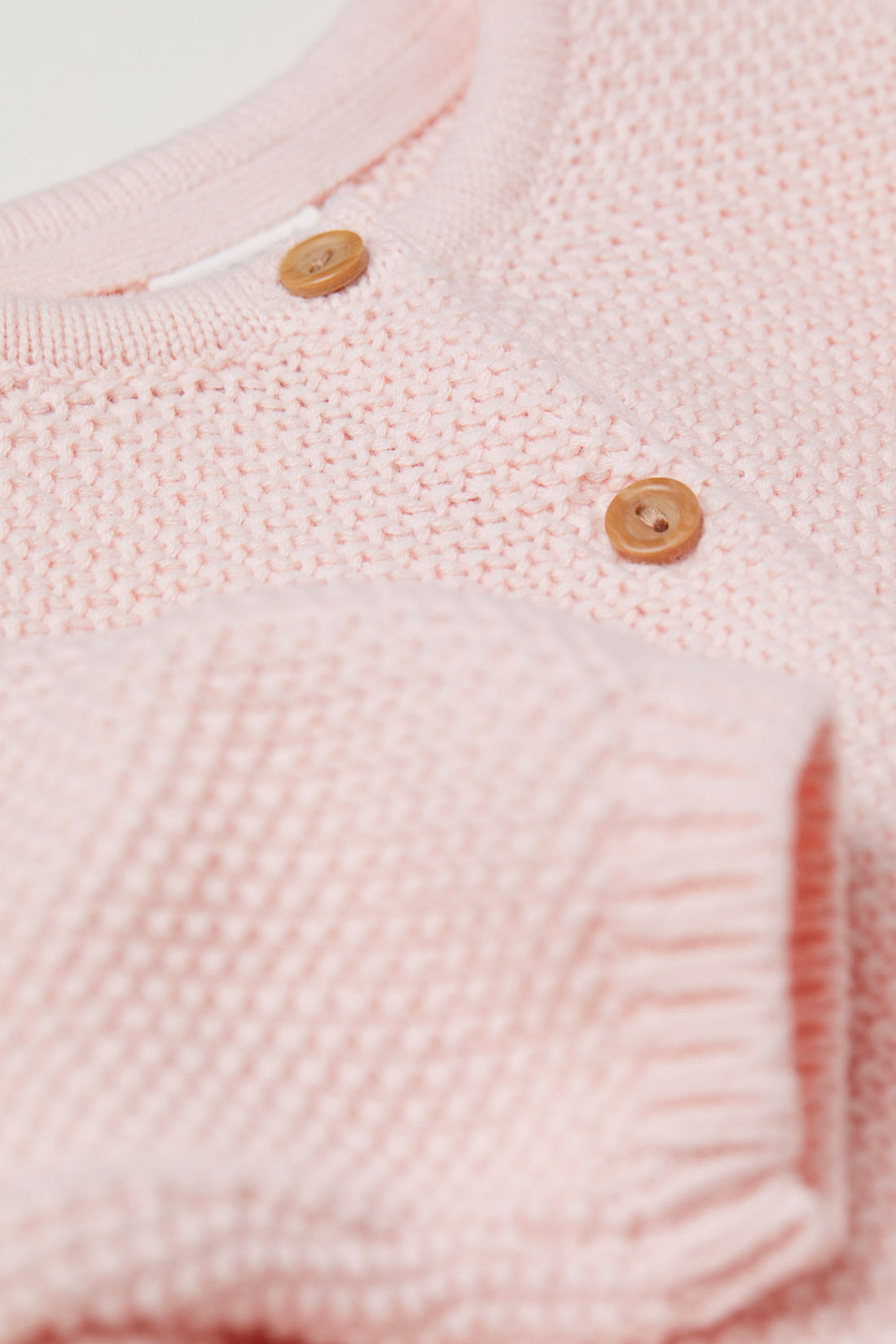 Baby Cardigan | Moss Knit,  Light Pink