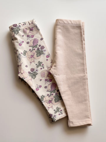 Baby Leggings | Pack of 2, Cotton, Beige