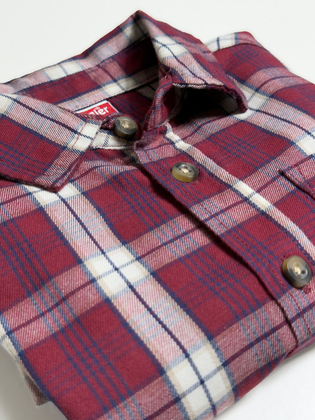 Boy's Full Sleeve Cotton Shirt | Red & White Stripe