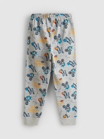 Boy's Grey Cotton Jogger Sweat Pants