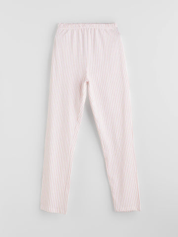Girl's Cotton Fabric Pajama | Pink Stripe