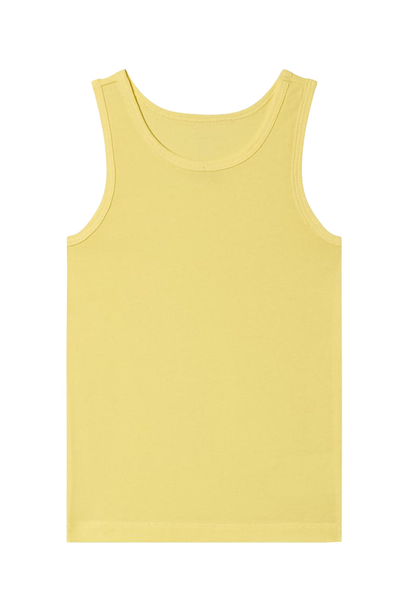 2-Pack Girls' Cotton Tank Tops – Solid Yellow Print