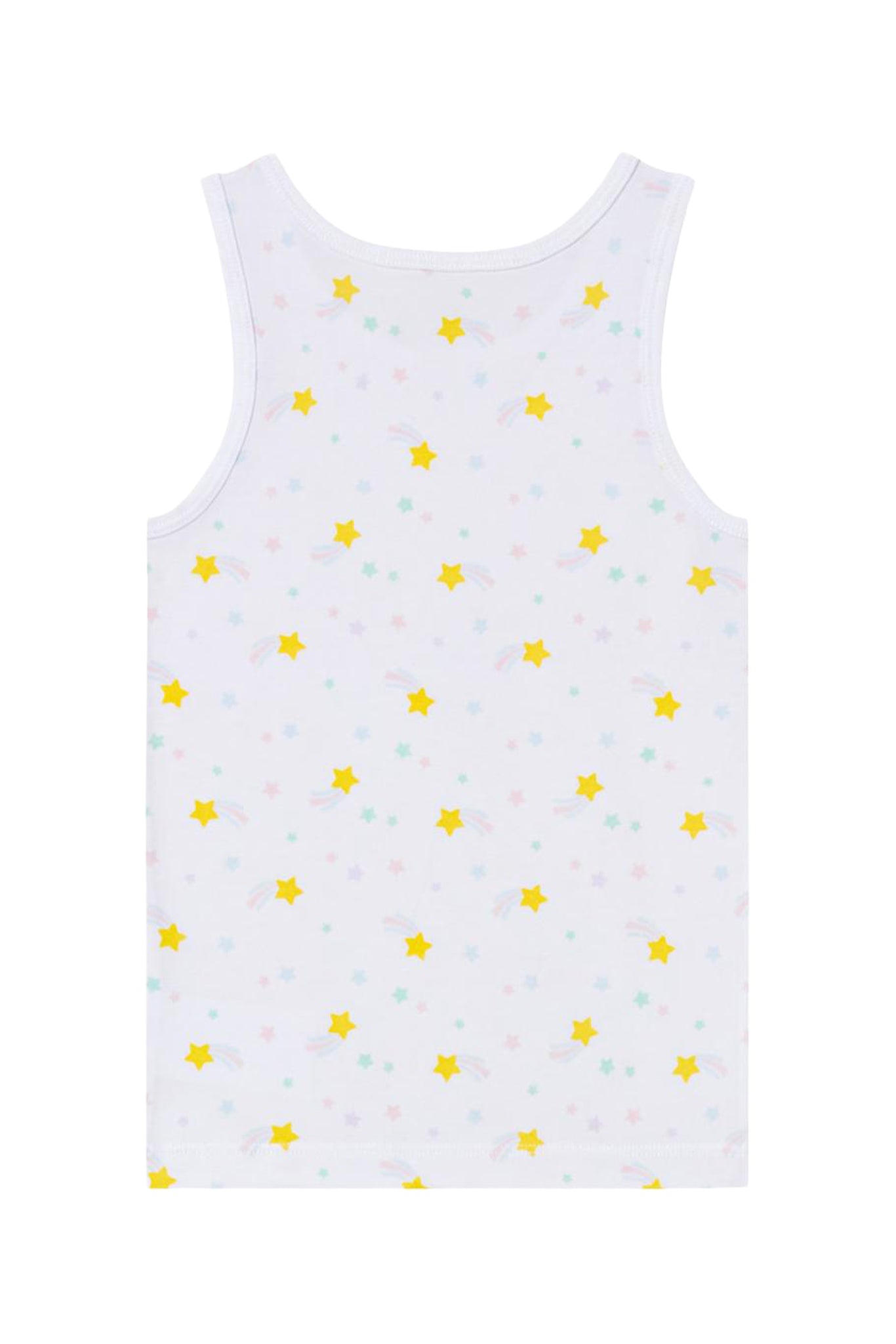 2-Pack Girls' Cotton Tank Tops – white Star Print back