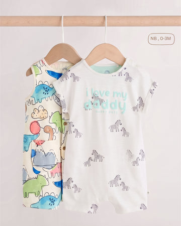 2 - Pack Baby Romper - Zebra Print
