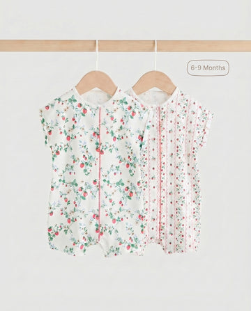 2-Pack Baby Girl's Floral Print Romper