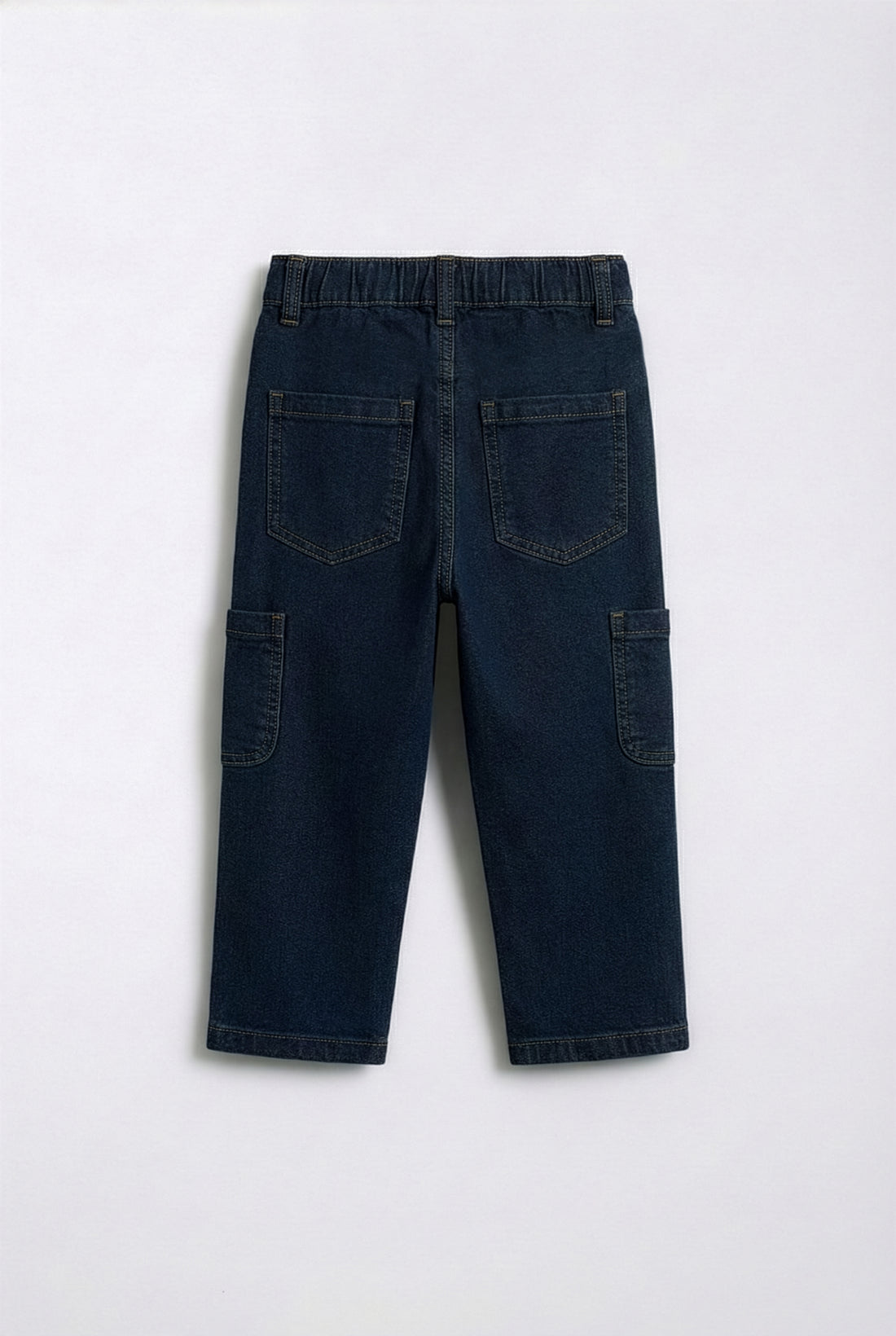 Toddler Straight Cut Cargo Jeans | Dark Indigo Wash