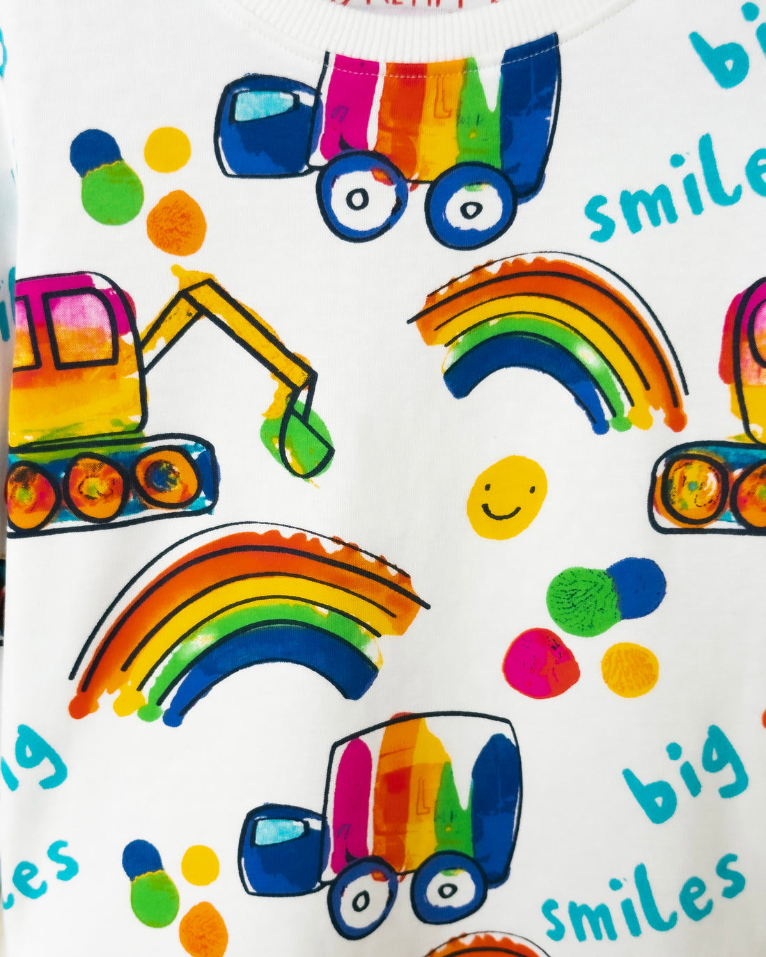 Big Smiles Rainbow Construction Print Full Sleeve Tee