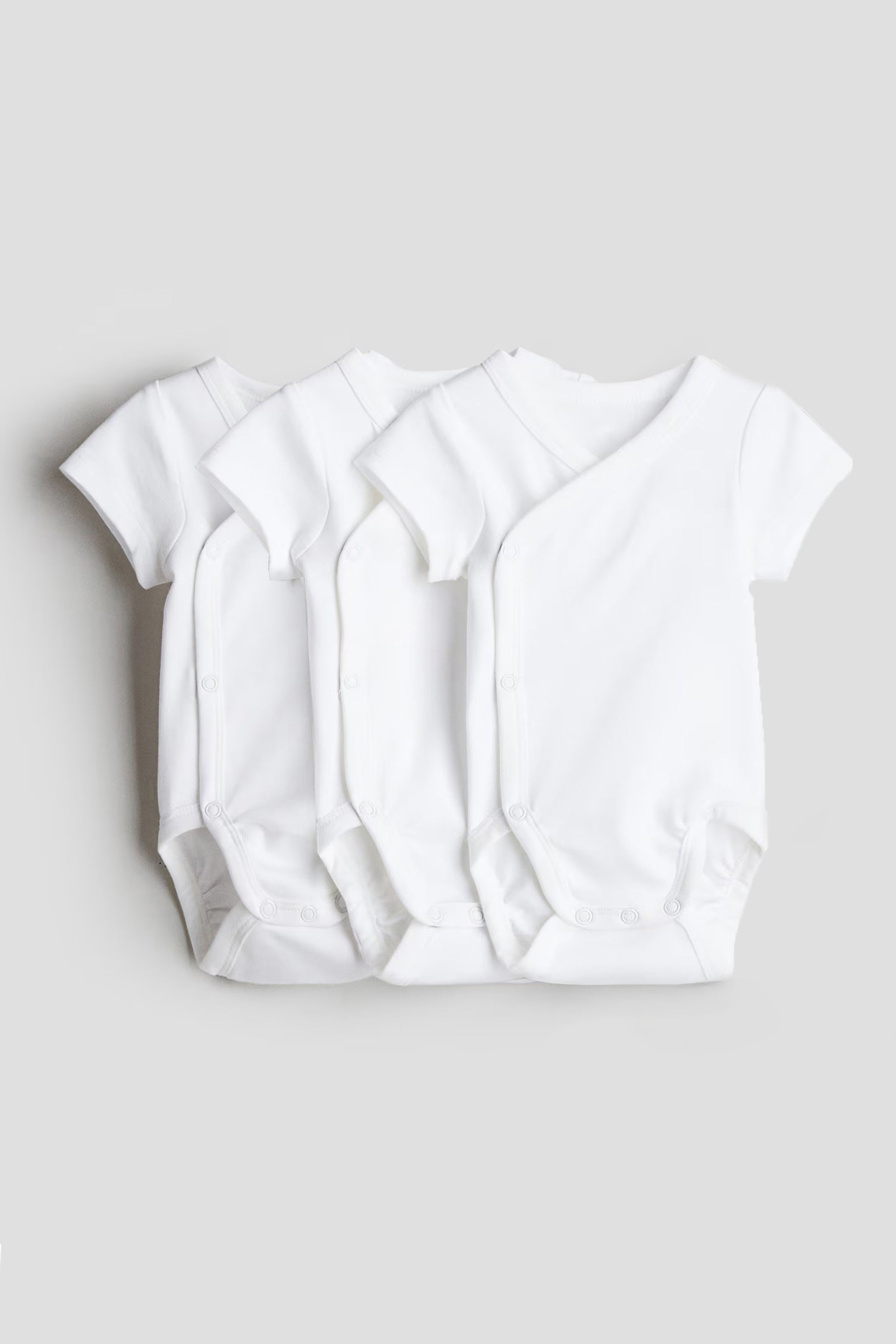 3/5 Pieces Baby Bodysuit Set | Cotton, Wrap Over Front 3 pieces pack