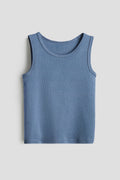 3/5 Pieces Toddler Boys Vest Tank Top Pack - Cotton, Dusty Blue