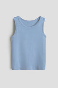 3/5 Pieces Toddler Boys Vest Tank Top Pack - Cotton, Light Blue