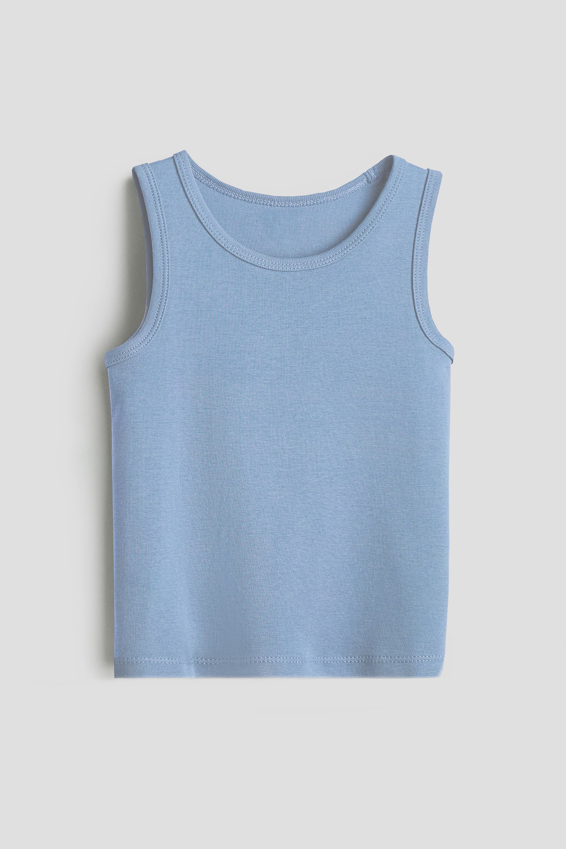 3/5 Pieces Toddler Boys Vest Tank Top Pack - Cotton, Light Blue