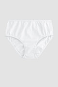 White girl's underwear on a light gray background