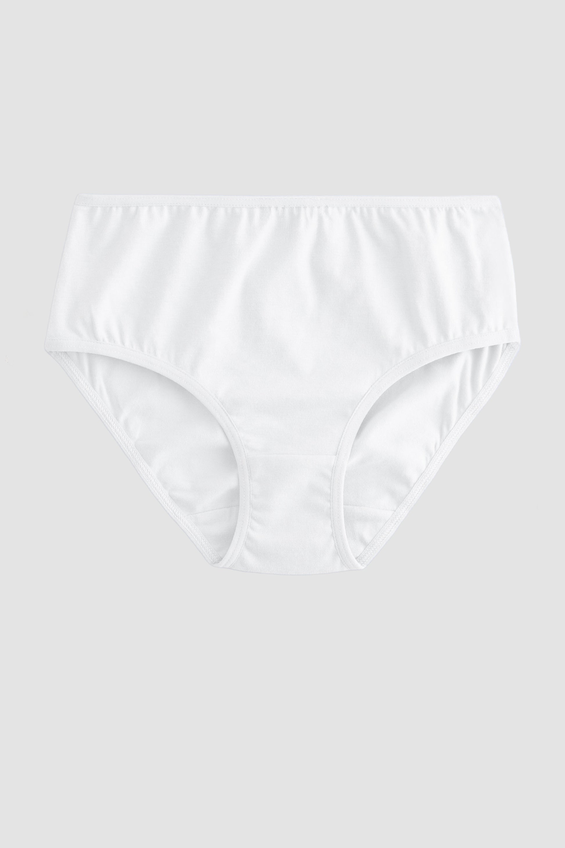 White girl's underwear on a light gray background