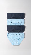 4-Pack Toddler Girls' Underwear – Navy & Heart Prints