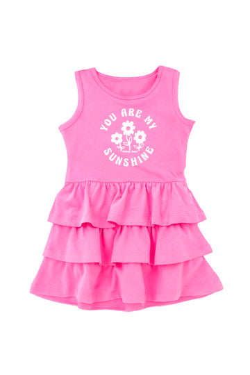 Toddler Girls Cotton Sleeveless Tiered Dress