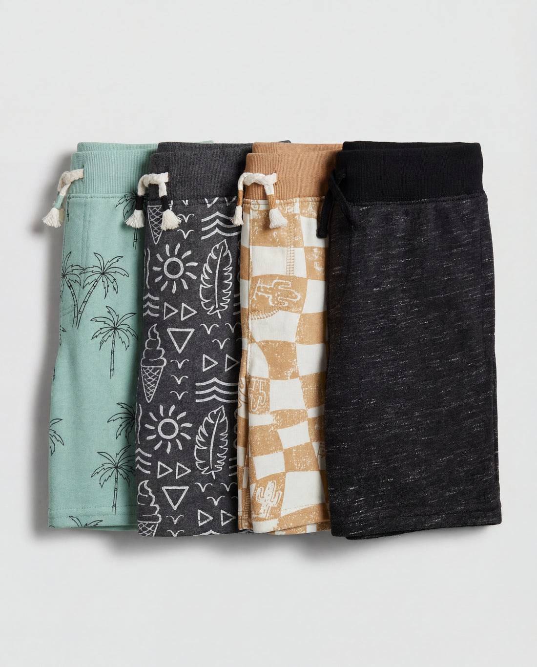 4 Pieces Toddler Baby Boy's Short Pants  Pack | Adjustable waist, Multicolor