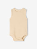 5-Pack Sleeveless Baby Bodysuits, solid beige