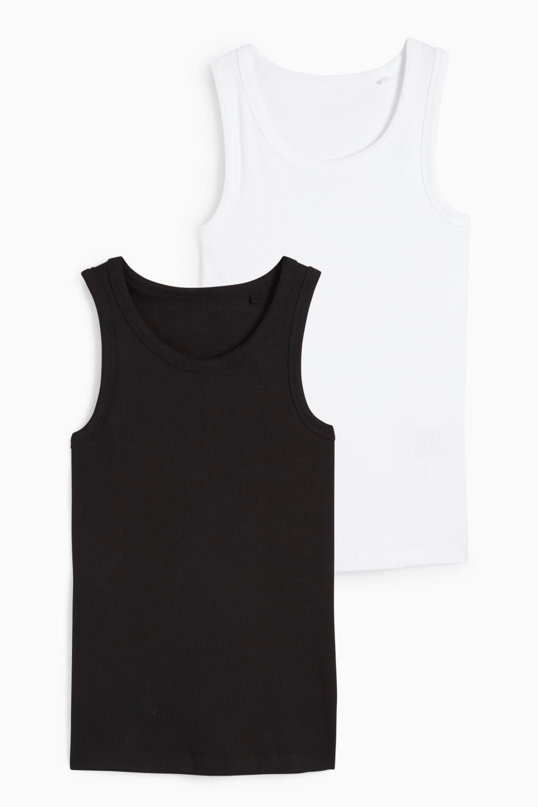 Kid Vest Tank Top Pack | White & Black
