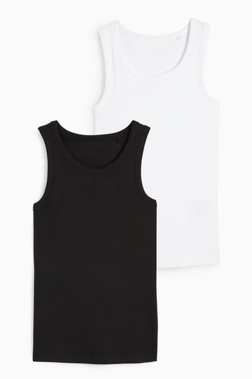 Kid Vest Tank Top Pack | White & Black