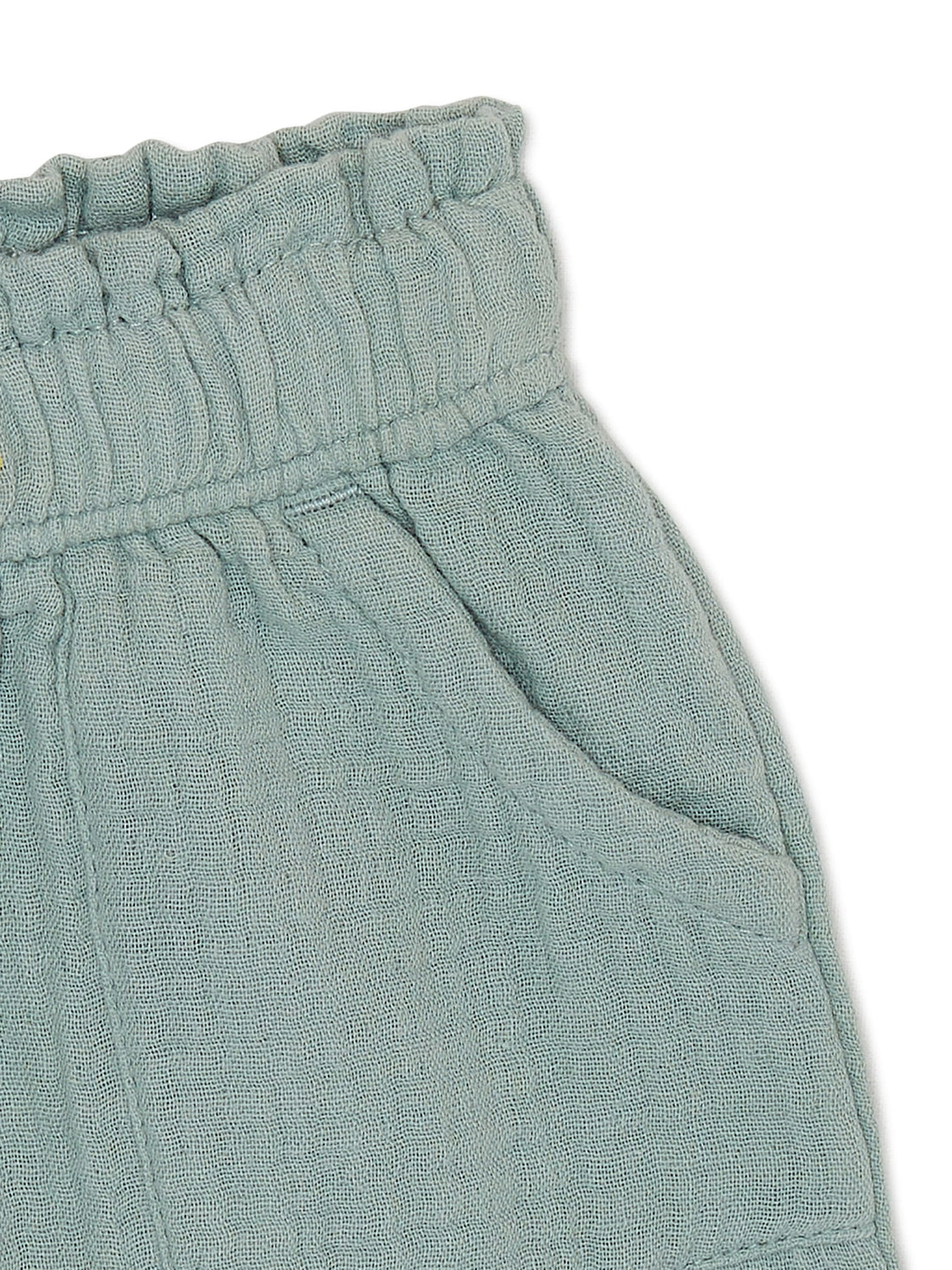 Sage Green Paper Bag waist Baby Girls Short Pants