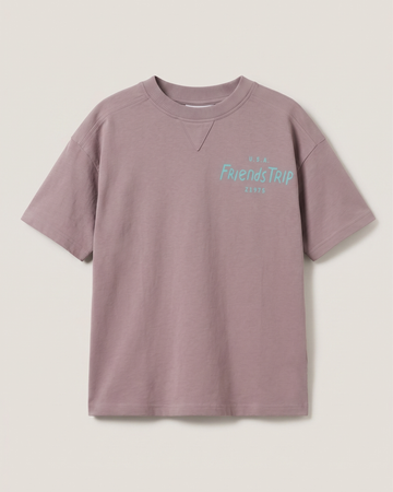 Toddler Drop Shoulder Tshirt - Mauve Pink