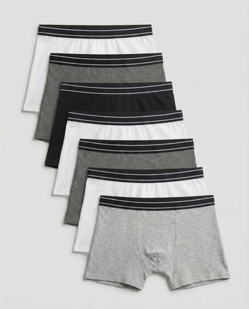 7-Piece Pack Boy's Soft Cotton Boxer Briefs