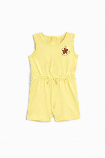 Girl's Jumpsuit | Cotton, Yellow