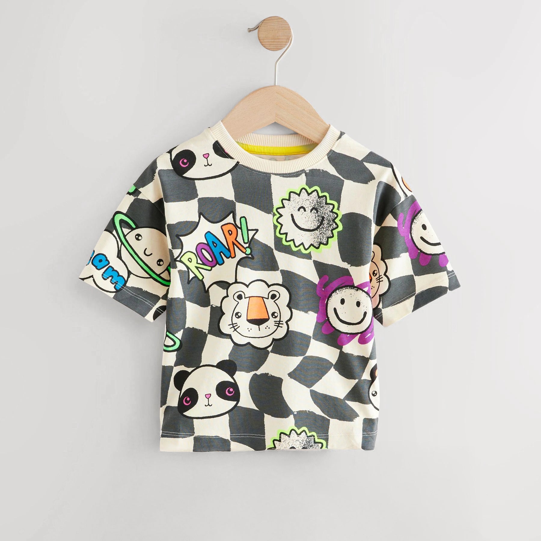 Dream & Roar Cartoon Graphic Drop Shoulder T-Shirt