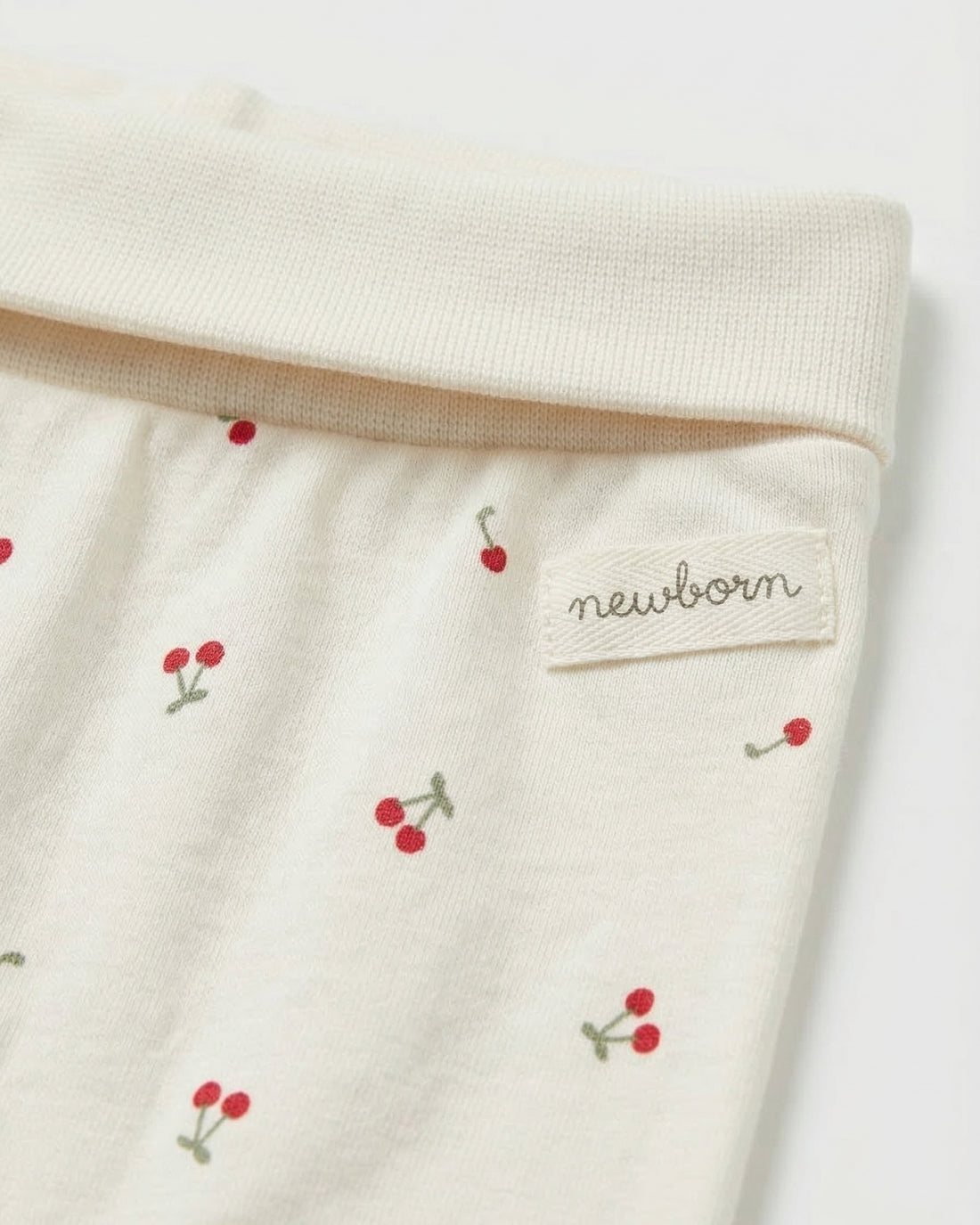 Baby Girl's Soft Organic Cotton Leggings - Cherry Print