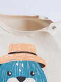 Baby Boy's Half Sleeve Cotton T-shirt | Beige Color