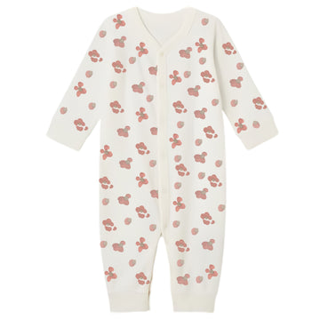 Baby Girl Romper Dress in Off White Color and Floral Print