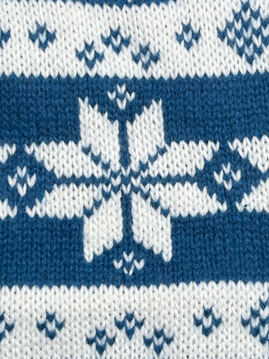 Baby Jumpers | Cotton. Blue and White Winter Theme, Round Neck