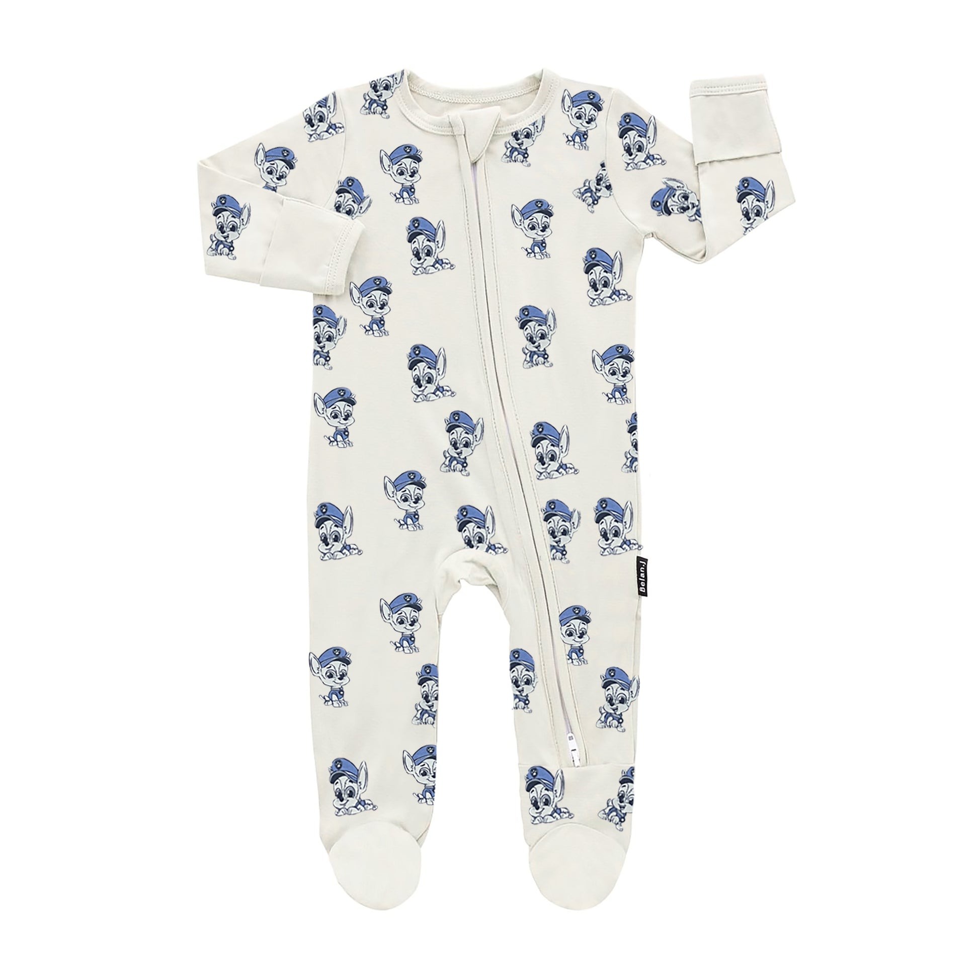 Baby Romper | Cotton, Zipper, Footwear, Off White, Paw Patrol