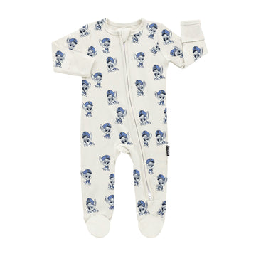 Baby Romper | Cotton, Zipper, Footwear, Off White, Paw Patrol