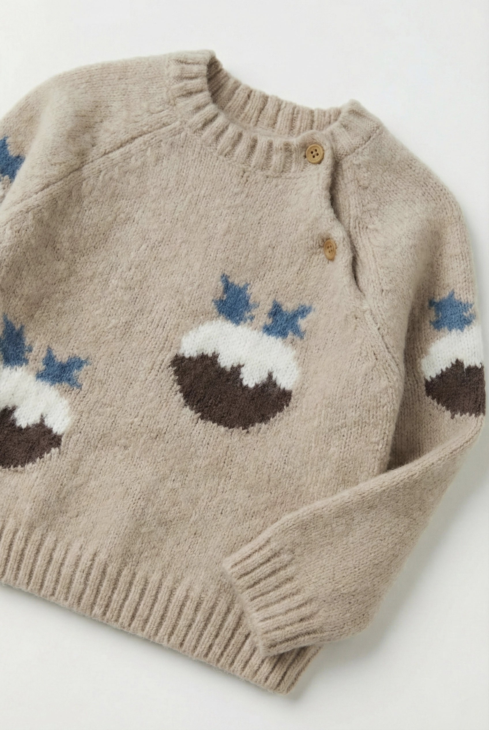 Oatmeal Wool Baby Sweater