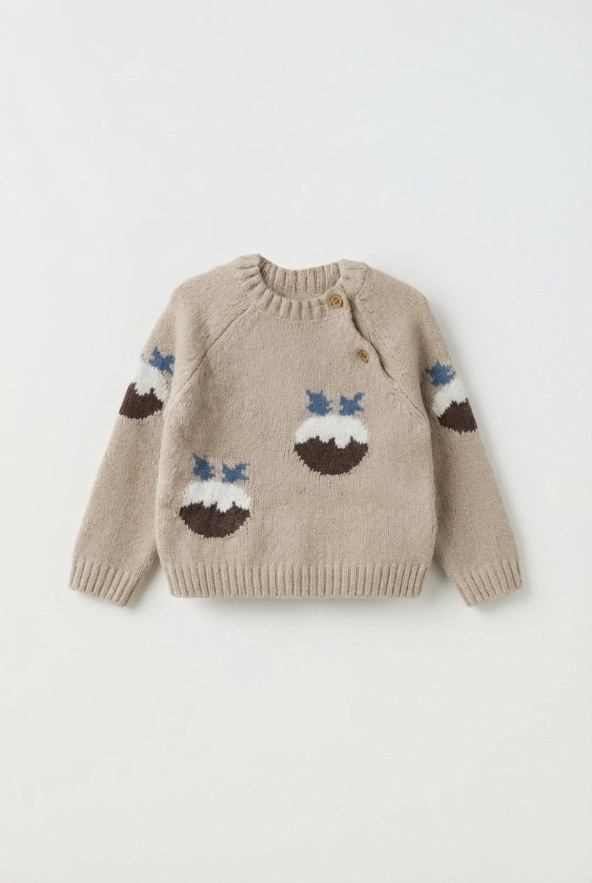 Oatmeal Wool Baby Sweater