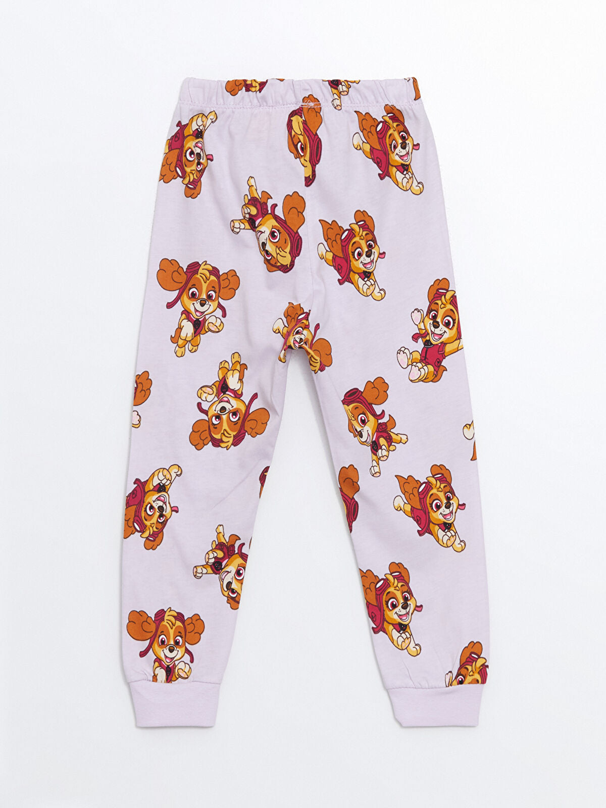 Toddler Baby Leggings made from Cotton with a Baby Purple Color and dog print and Cuffed Edge