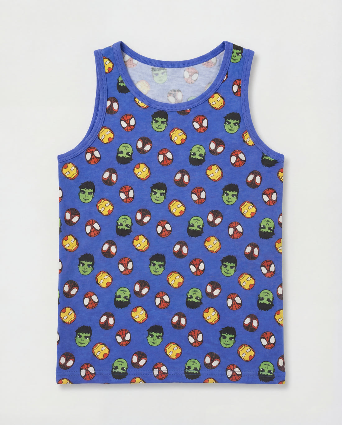 Soft Cotton Kid's Tank Top Blue