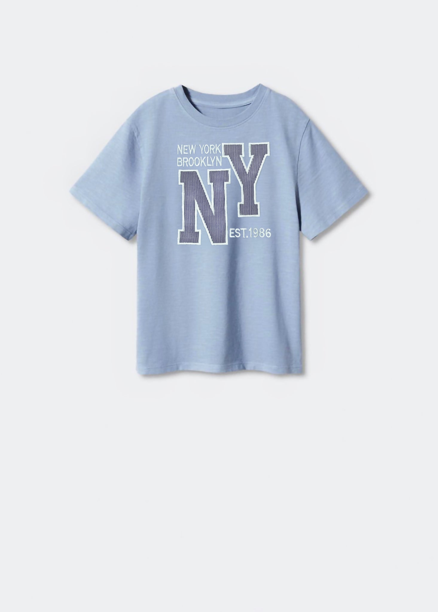 Boy's Short Sleeve Printed T-shirt | Cotton, Light Blue