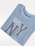 Boy's Short Sleeve Printed T-shirt | Cotton, Light Blue