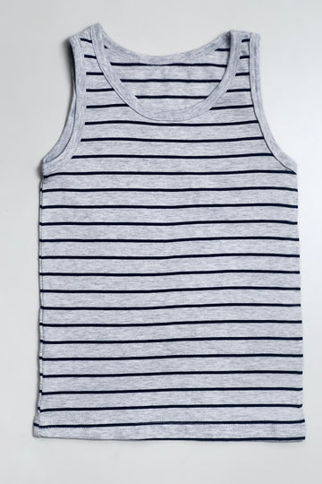 Boy's Tank Top -Cotton, Grey Step