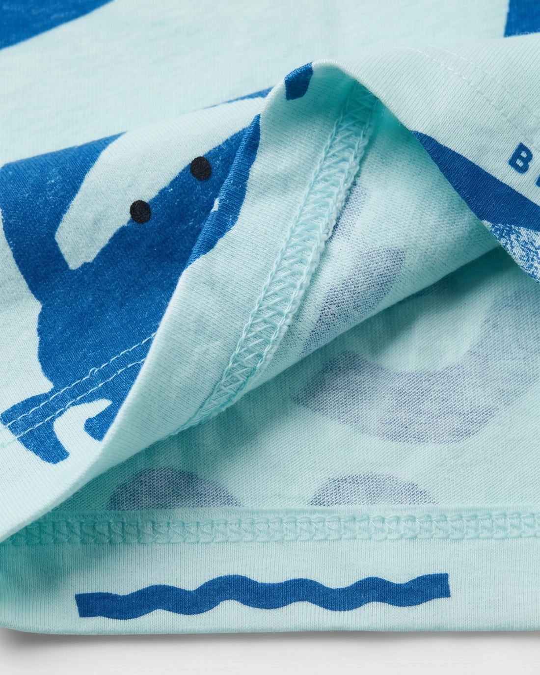 Boy's Single Jersey Cotton Short Pant — "Big Waves" Print