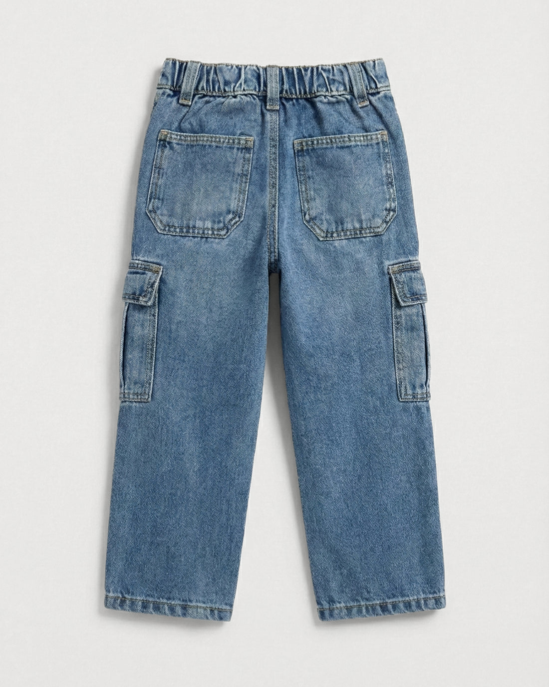 Boy's Classic Blue Denim Cargo Pants