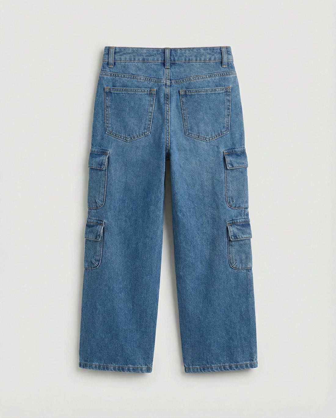 Boy's Baggy Cargo Denim Pant