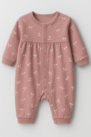 Baby Girl's Romper Set | Cotton, Dusty Rose