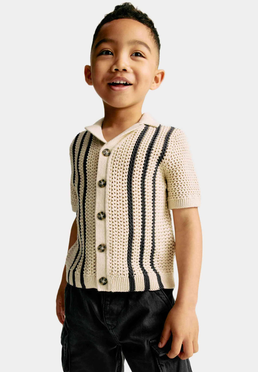 Toddler Crochet Polo T-shirt | Cotton, Cuban Collar