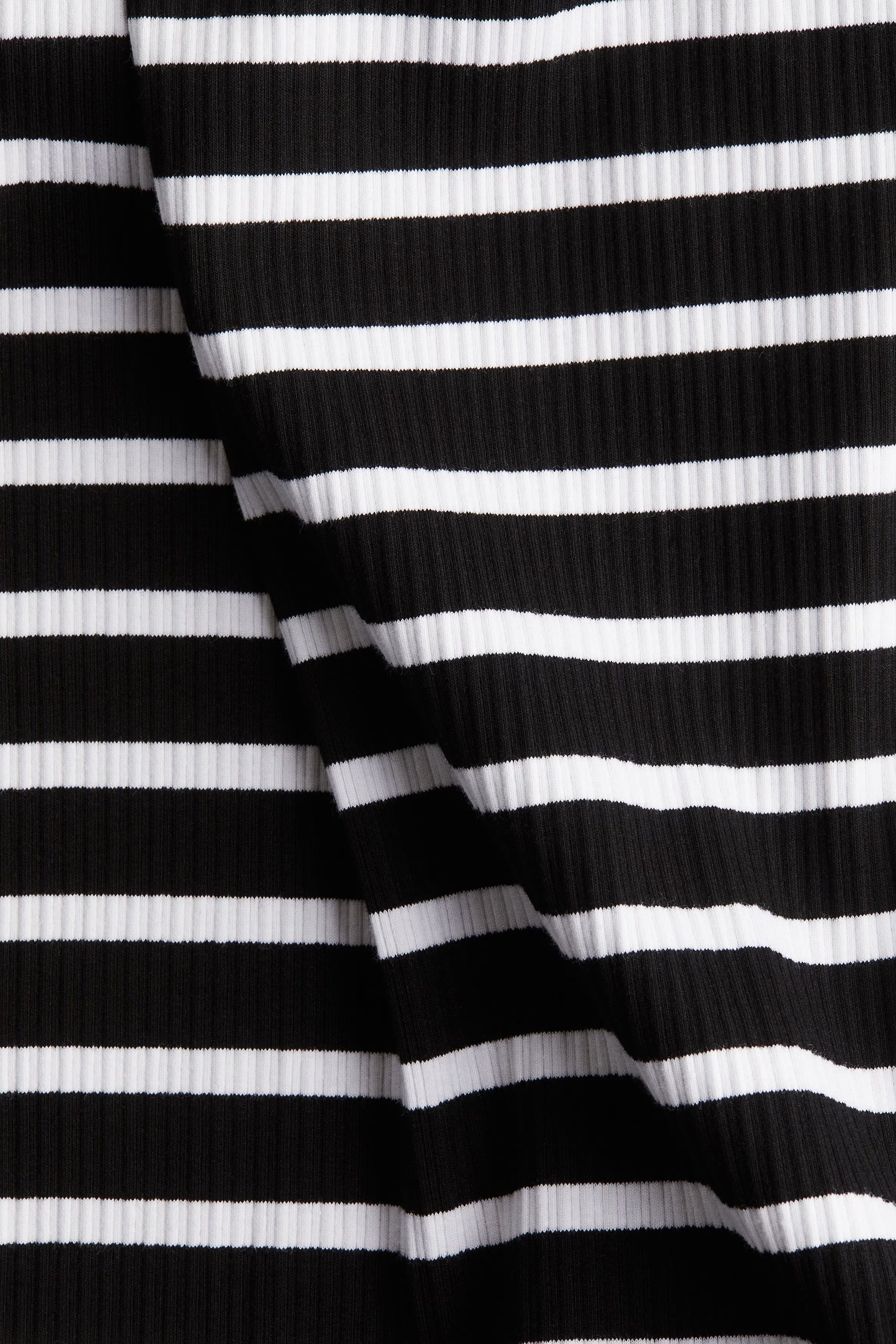 Close-up of black and white striped fabric